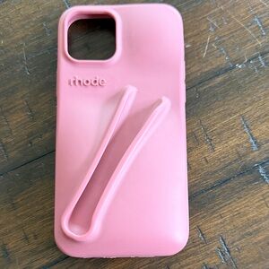 RHODE Pink Silicone iPhone Case with Integrated lipgloss holder 12-12pro